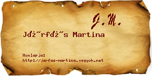 Járfás Martina névjegykártya